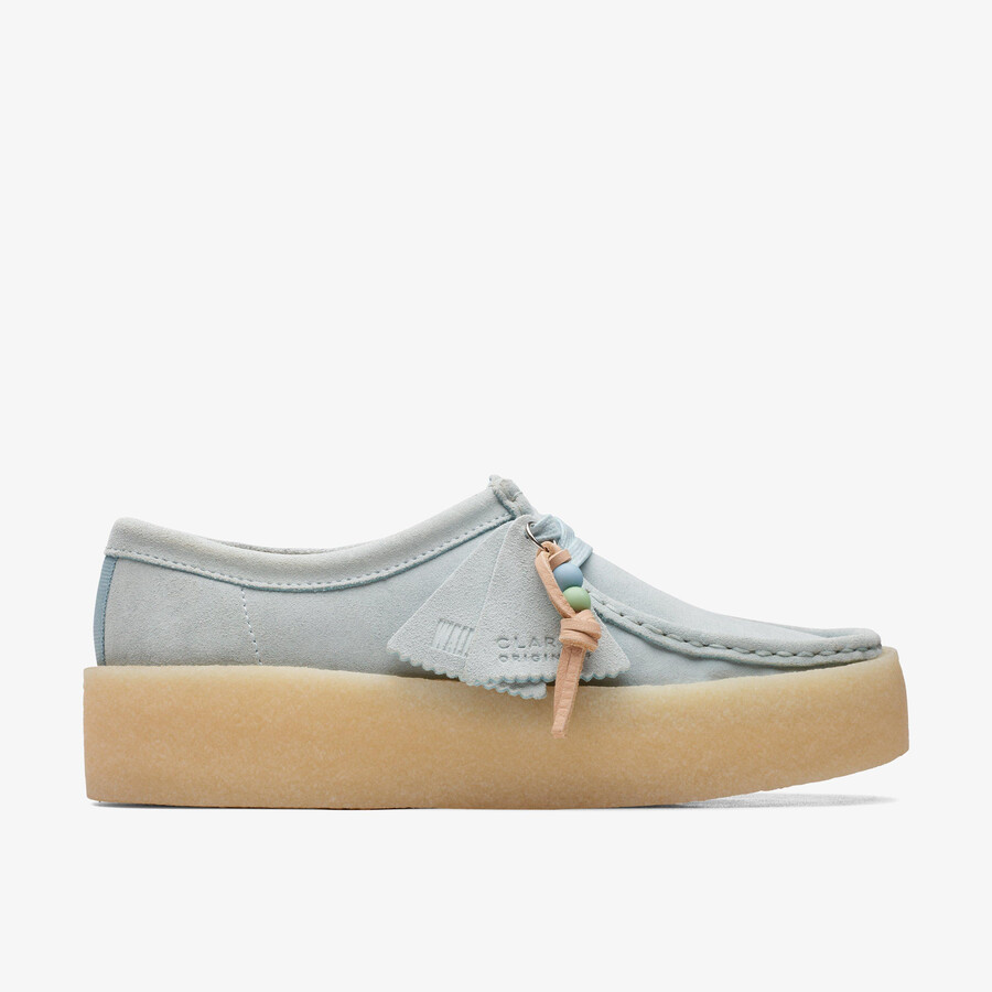 wallabee cup - blauw suède
